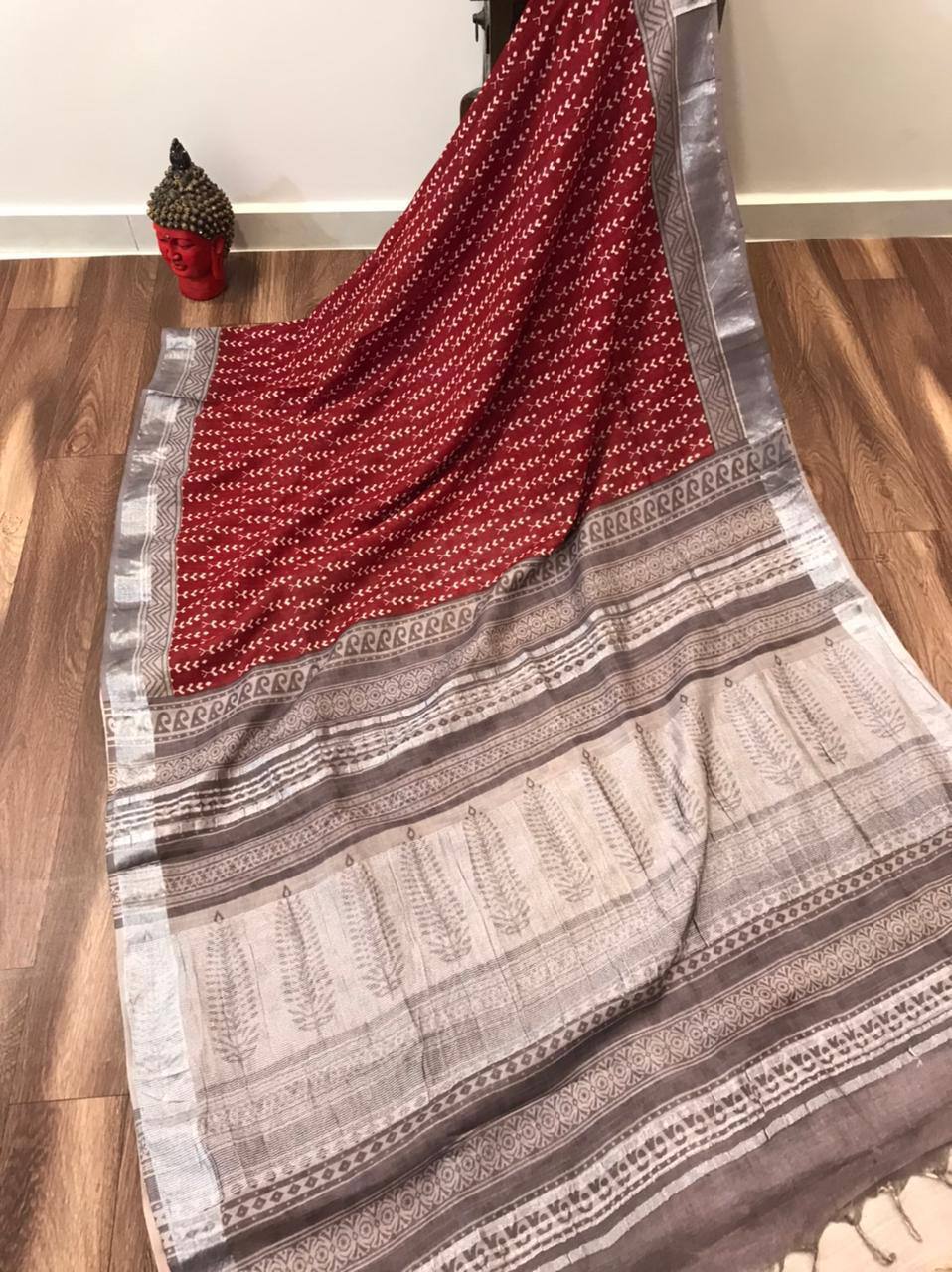 MG 111 Linen Digital Printed Daily Wear Sarees Wholesale Shop In Surat